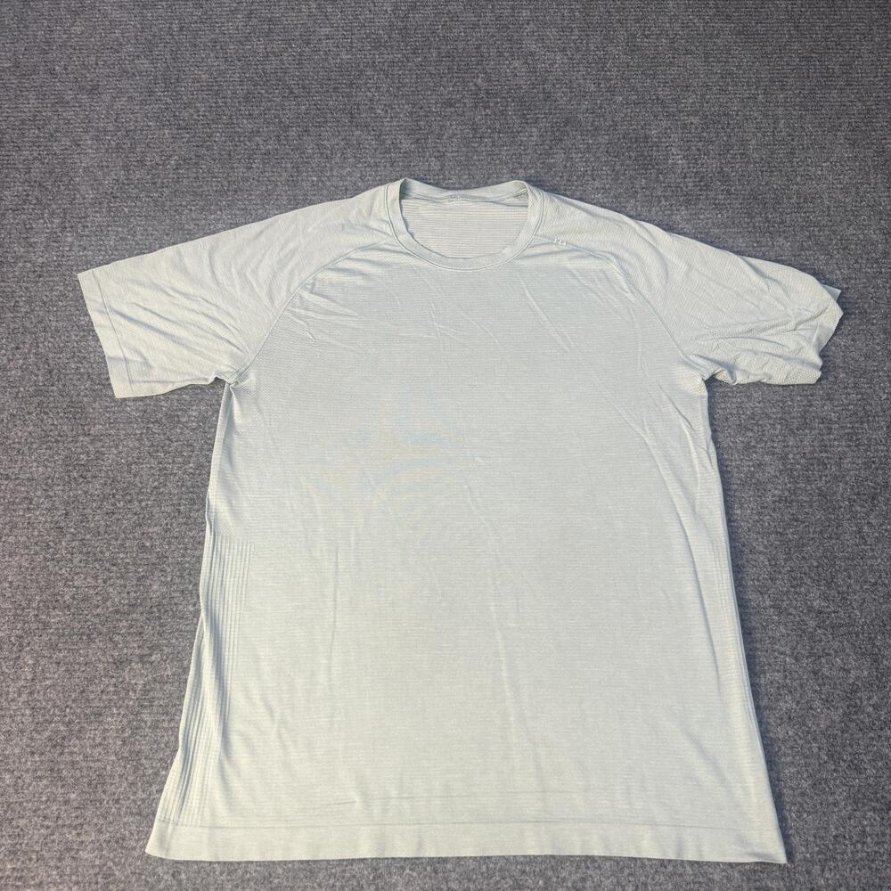 Lululemon Shirt Mens XL Light Green Raglan Performance Mesh Vent Tech